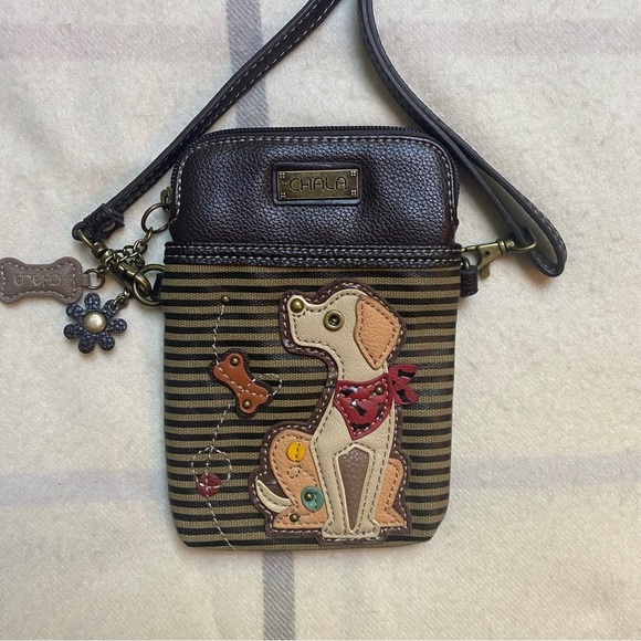 Chala Brown Cellphone Crossbody - Yellow Lab - Picture 1 of 14